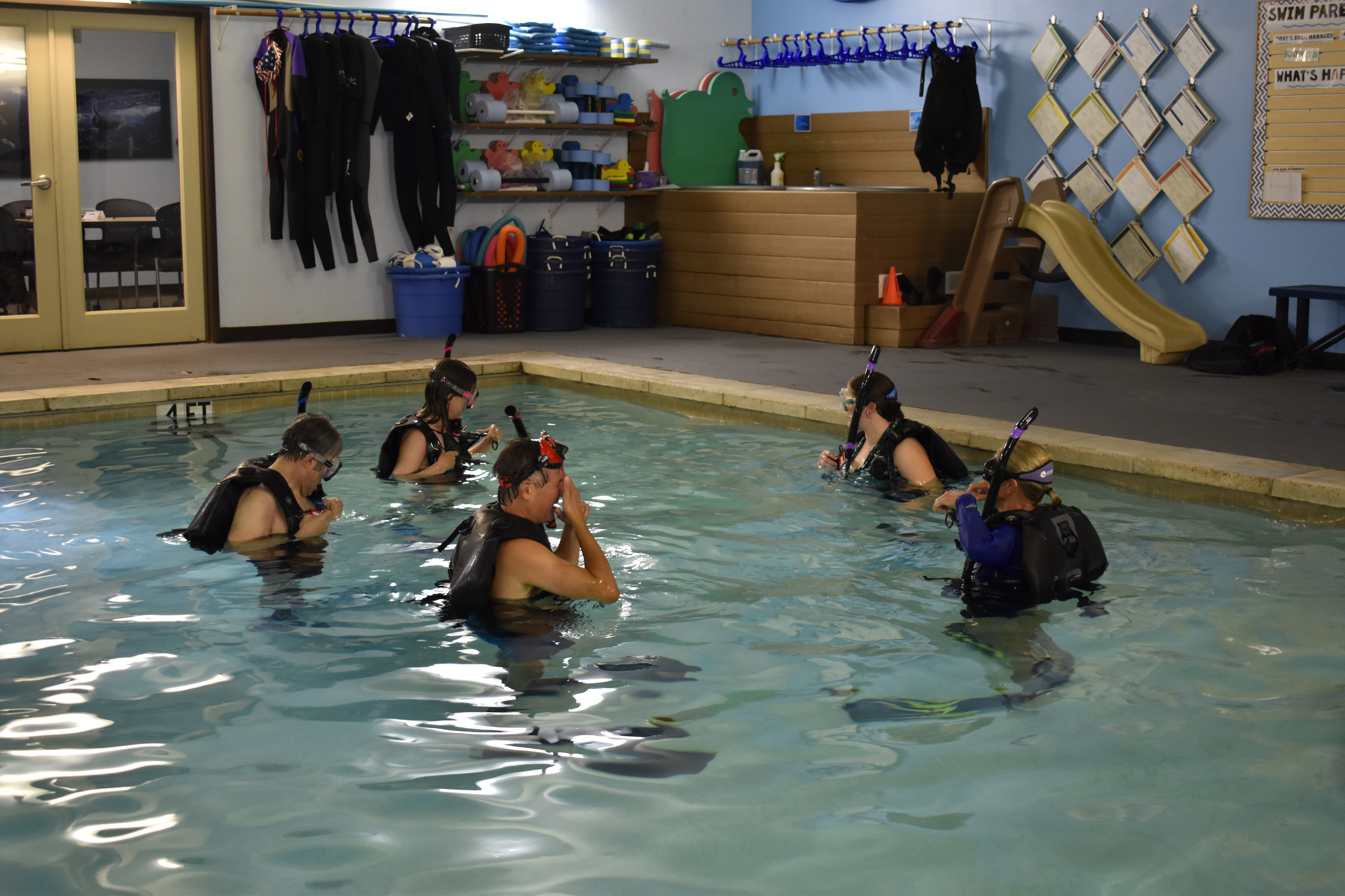 Learning to scuba dive at Ocean First.